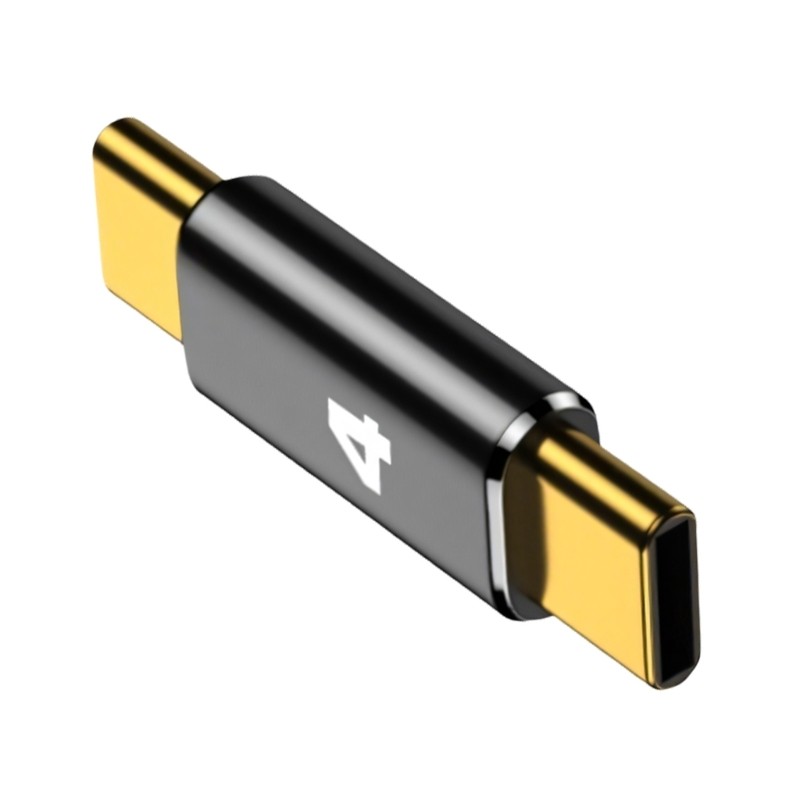 QUU Type C อะแดปเตอร์ชายกับชายพร้อมการถ่ายโอนข้อมูล 40Gbps PD100W ชาร์จเร็วและ 8K 7680x4320 60HZ วิด
