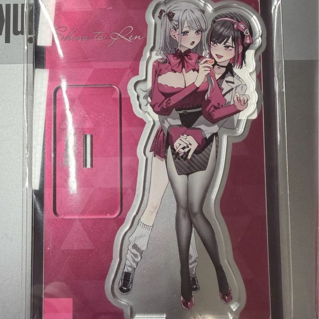 Shino To Ren ขาตั้งอะคริลิค Kawaii รูปจอแสดงผลอะนิเมะสินค้าคอลเลกชันตกแต่งโต๊ะเครื่องประดับน่ารัก Accesorios ของขวัญเพื่อน