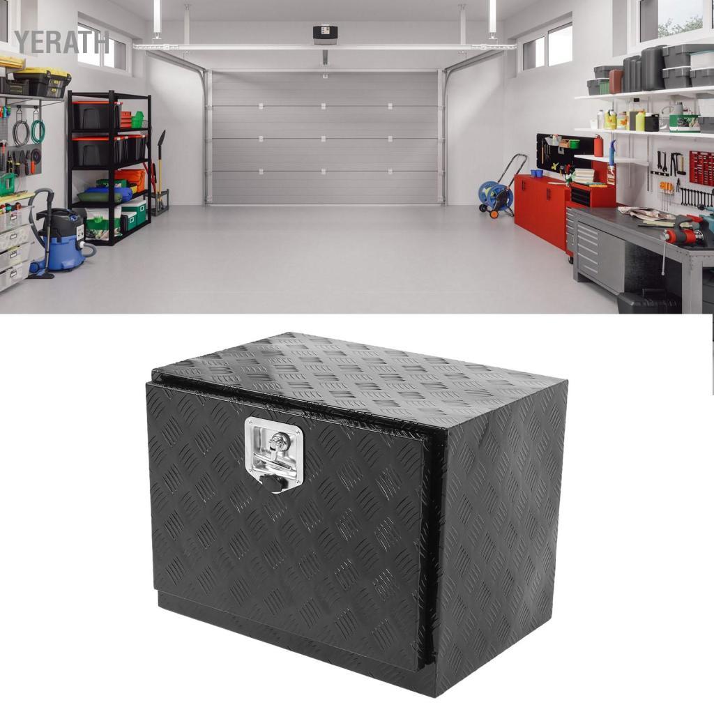 Yerath Yerath กล่องใต้ท้องรถบรรทุก 24 นิ้ว Heavy Duty อลูมิเนียมรูปแบบขนมเปียกปูนเครื่องมือกันน้ำพร้