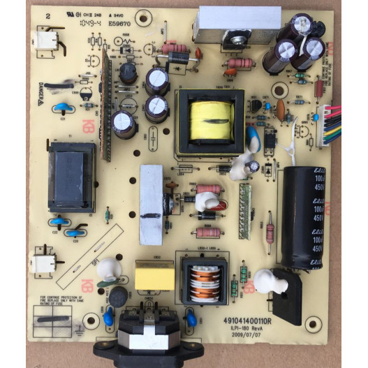บอร์ดไฟฟ้า HP LE1711 ของแท้ HP LE1711 บอร์ดจ่ายไฟ491041400110R ILPI-180
