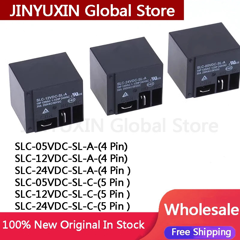 5 ชิ้น SLC-05VDC-SL-A SLC-12VDC-SL-A SLC-24VDC-SL-A 4 Pin SLC-05VDC-SL-C SLC-12VDC-SL-C SLC-24VDC-C 