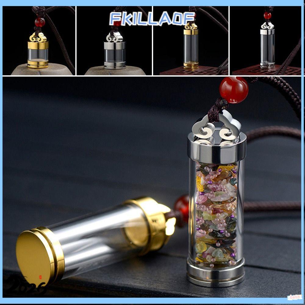 FKILLA0FCR Wishing Bottle Pendant, Gold Silver Memorial Jewellery น้ําหอม Vial สร้อยคอ, Creative Ess