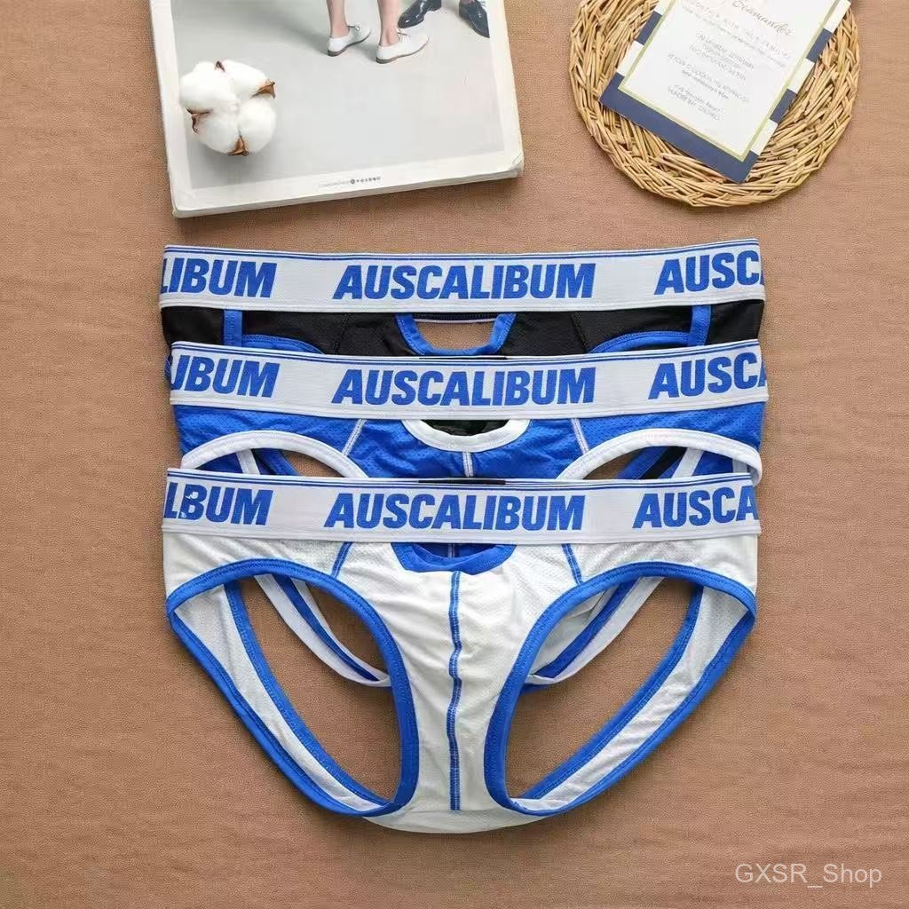 Add Add กางเกงในชาย Auscalibum ทรงเปิดก้น Jockstrap เอวตำ่ ใส่สบาย ระบายอากาศ ผ้านิ่ม