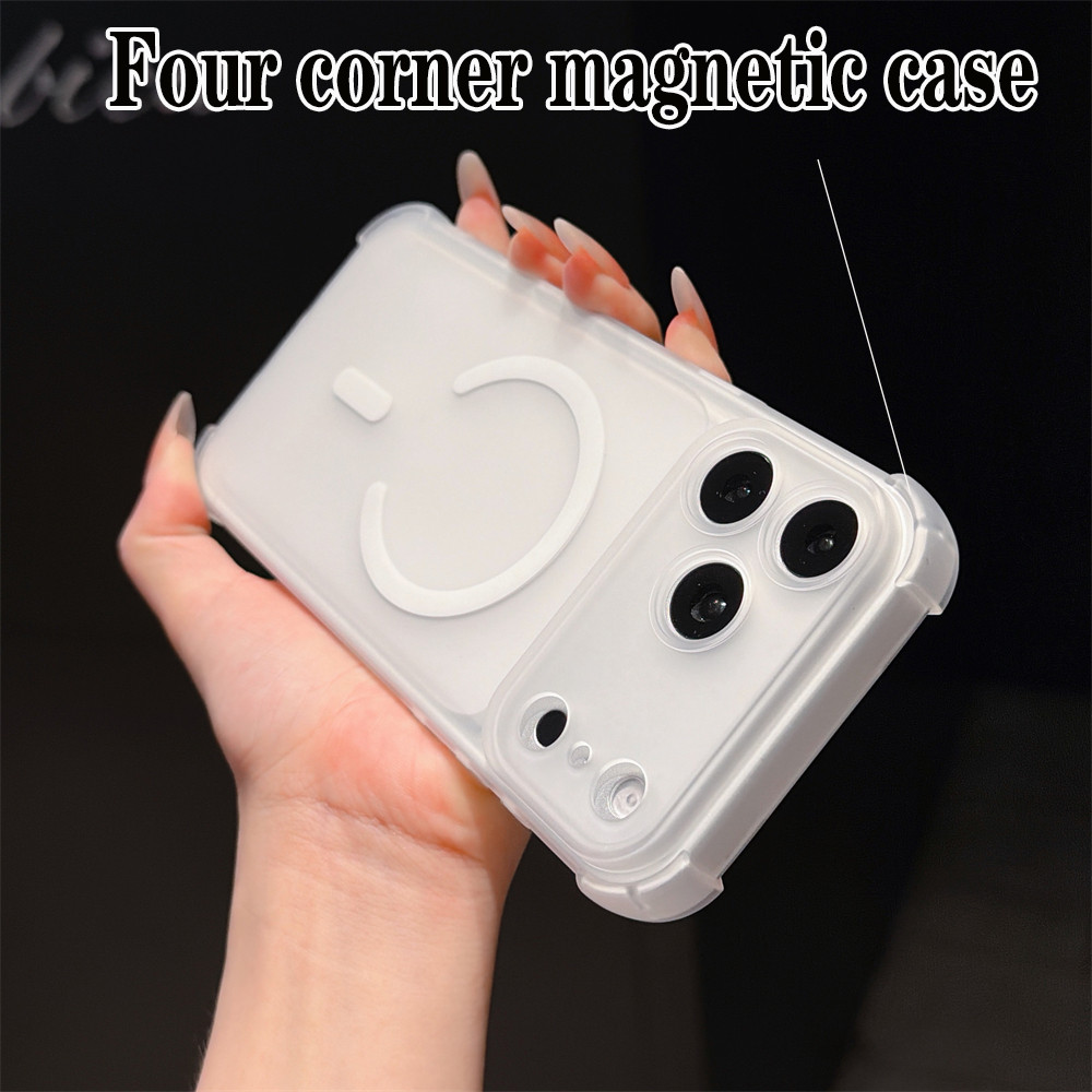 เคส IPhone 17 16 15 14 13 12 11 Pro Max เคสกันกระแทกสี่มุม 14 Promax Matte Skin เคสโทรศัพท์ซิลิโคนอ่อนนุ่มพร้อมแหวนแม่เหล็กสําหรับ IP 11 12 13 14 15 16 17 Pro Max Plus