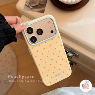 Simple Polka Dot Candy Color Mobile Case เข้ากันได้กับ iPhone 17 16 15 14 13 Pro Max 16promax Big Hole Dirt Resistance ฝาหลังปลอก TPU