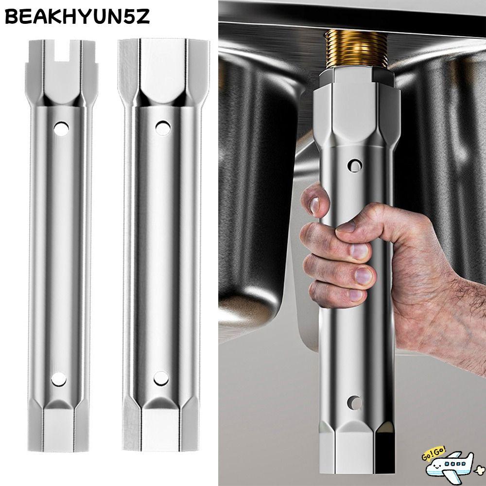 BEAKHYUN5Z ซ่อมประแจท่อ, หกเหลี่ยม Double Headed ประแจซ็อกเก็ต, เครื่องมือเงินทนทานท่อระบายน้ําติดตั้งประแจวงล้อมืออาชีพ