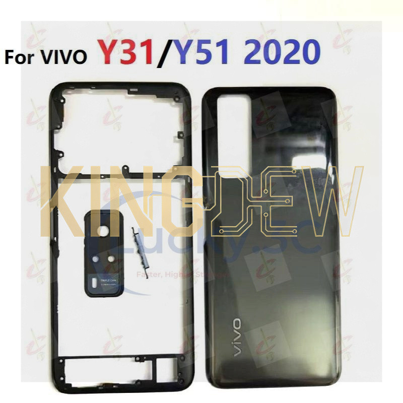 ฝาหลังสําหรับ VIVO Y31 Y51 2020 Y51A กรอบกลาง