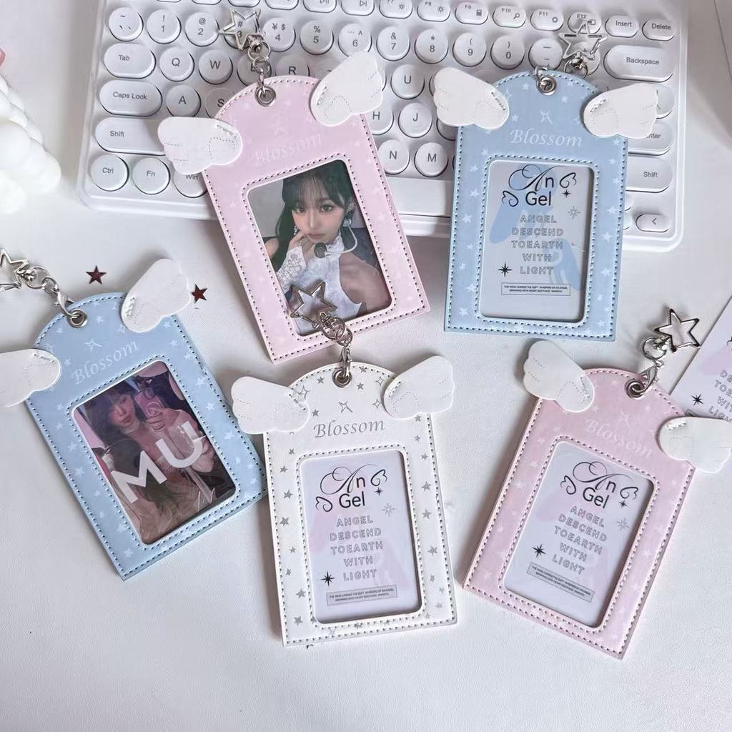 Angel Series 3 นิ้ว Idol Card Holder กระเป๋าพวงกุญแจนักเรียน ID Cards Transit Cards เคสป้องกัน