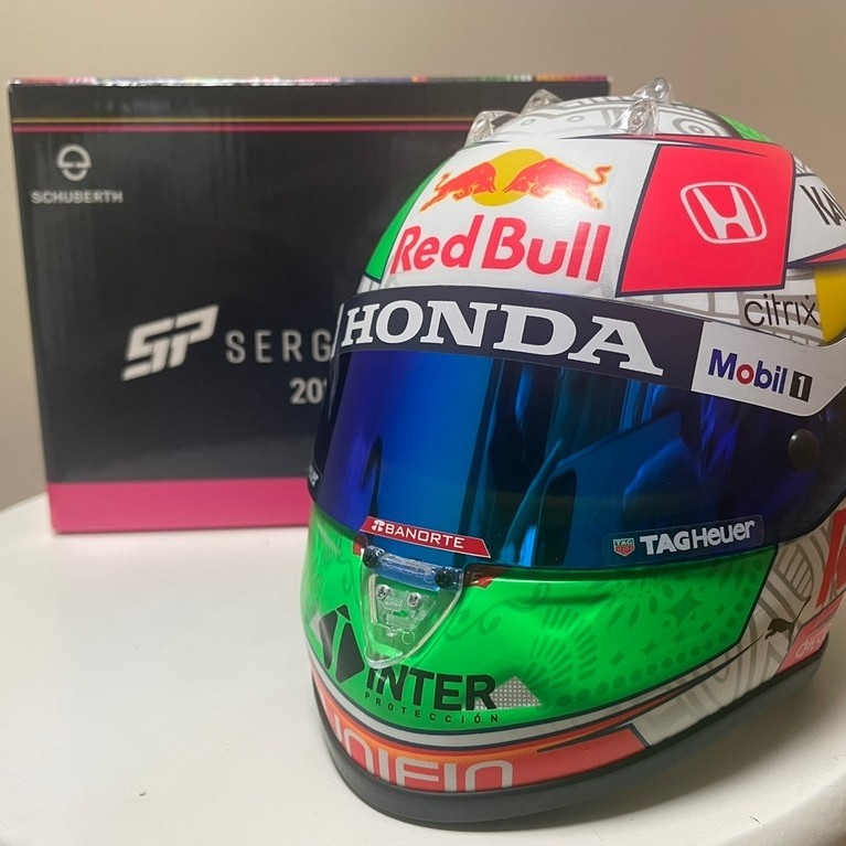 ยี่ห้อใหม่ 1/2 Schubert Perez Red Bull Fleet 2021 Mexico Station Special Edition Coating Helmet Mode