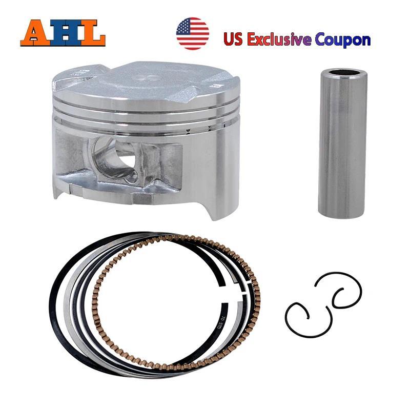 AHAHL Motorcycle Cylinder Bore Size STD +25 +50 70mm~70.5mm Piston & Piston Ring Kit For HONDA AX-1 