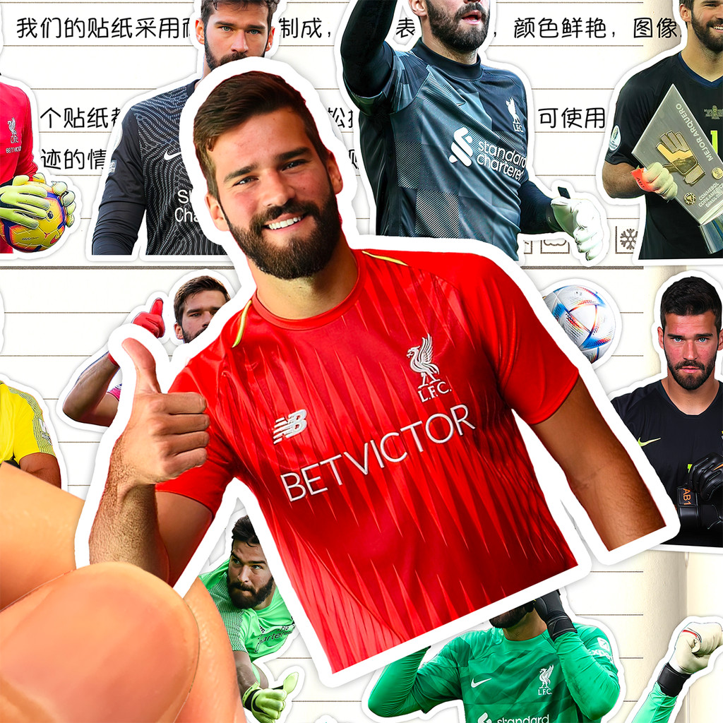 Alison Becker Sticker HD กันน้ํา Liverpool Football Player Alisson Becker ภาพวาดตกแต่ง