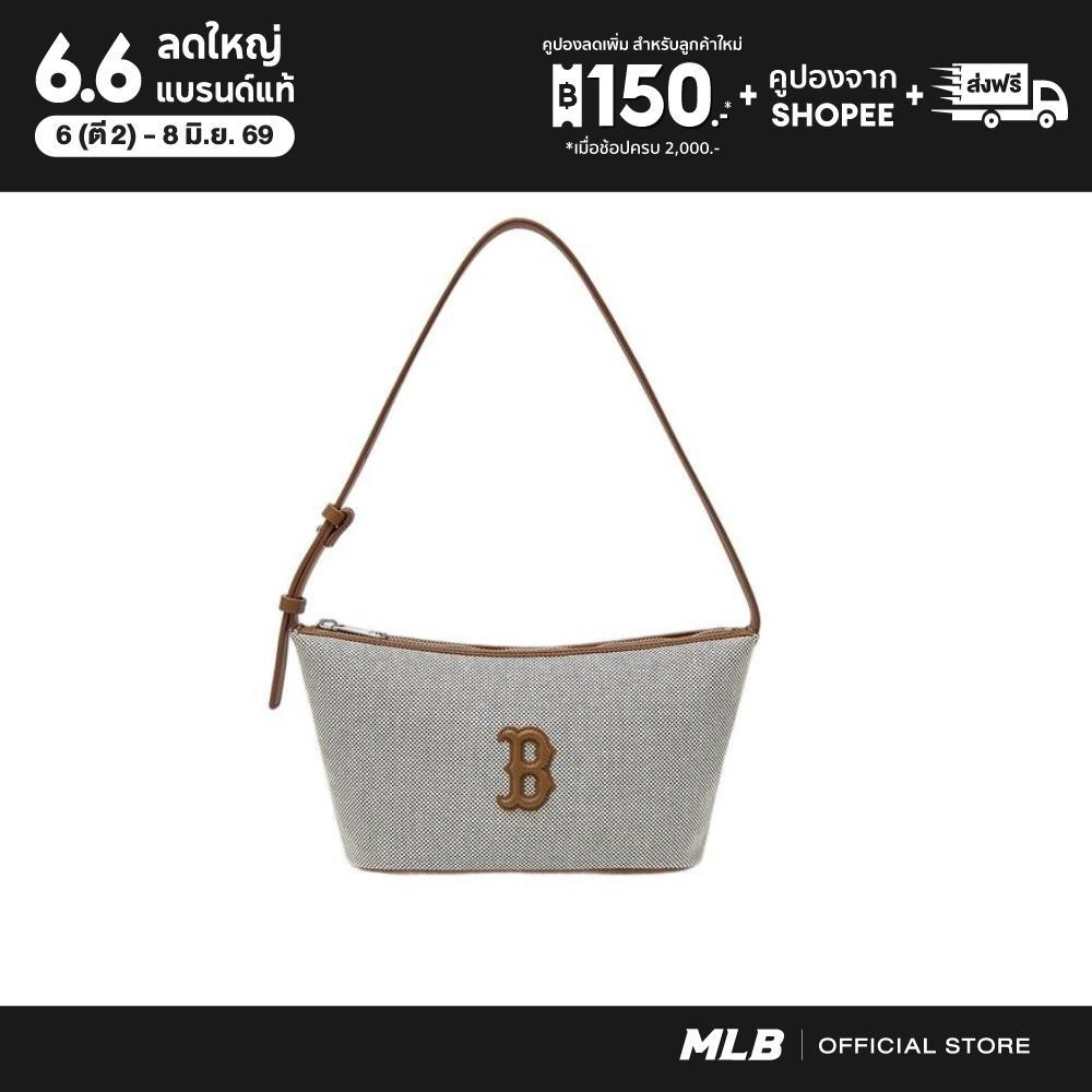 MLB กระเป๋าสะพายไหล่ ยูนิเซ็กส์ Basic Canvas Hobo Bag รุ่น 3ABQBC15N 43BRD สีน้ำตาล