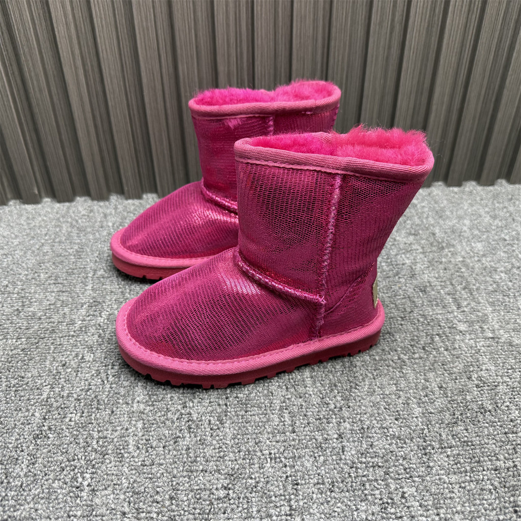 Cabinet Removal Treatment Girls ของแท้หนังขนสัตว์ Tube Snow Boots แฟชั่น All-Match Mid-Tube Wool