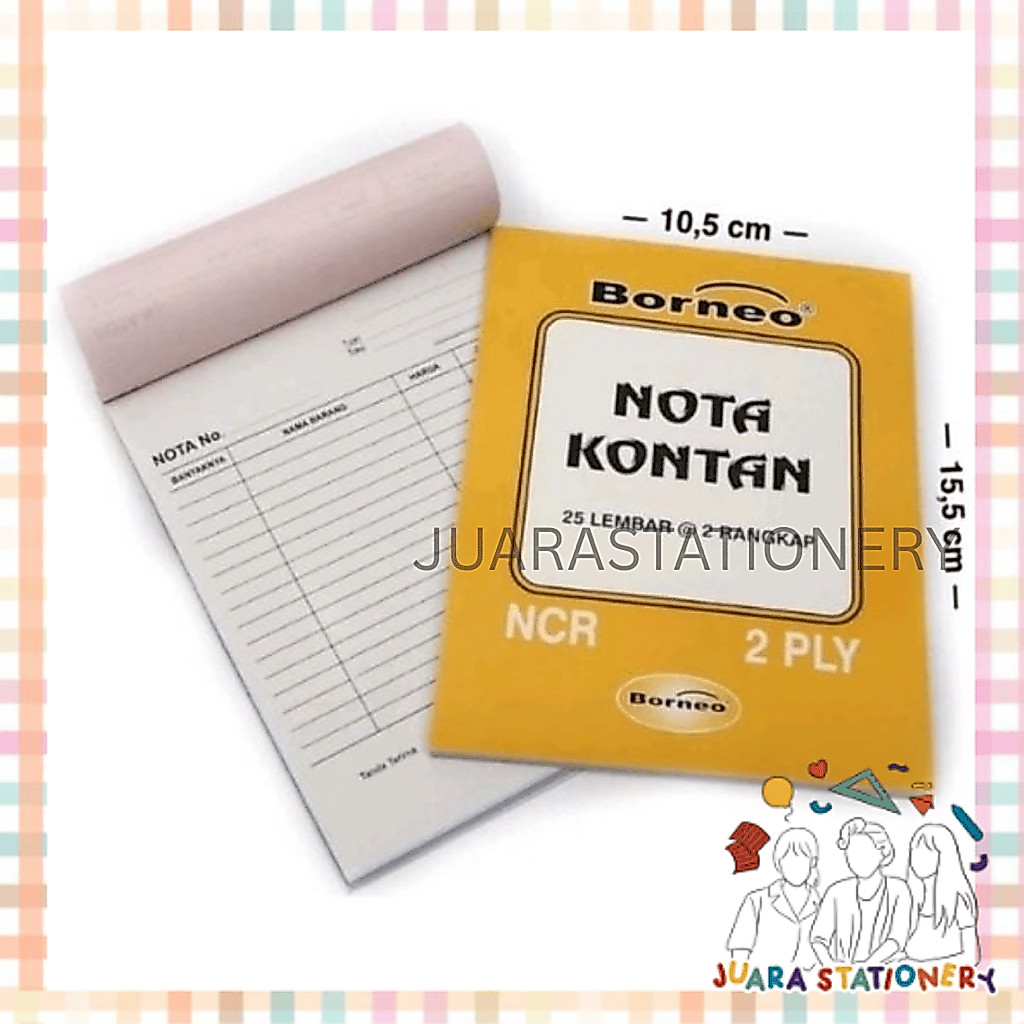 (146) NCR Mini Borneo 2 ชั้น Note / Small Cash Note Mini Note ขนาด 9x10.5ซม.