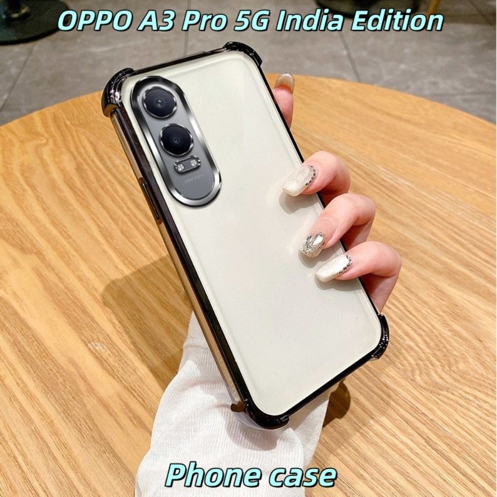 สต็อกพร้อม!OPPO A3 Pro 5G India Edition เคสซิลิโคนหลายสีครอบคลุมเต็มรูปแบบพร้อมการป้องกันการตกกระแทก