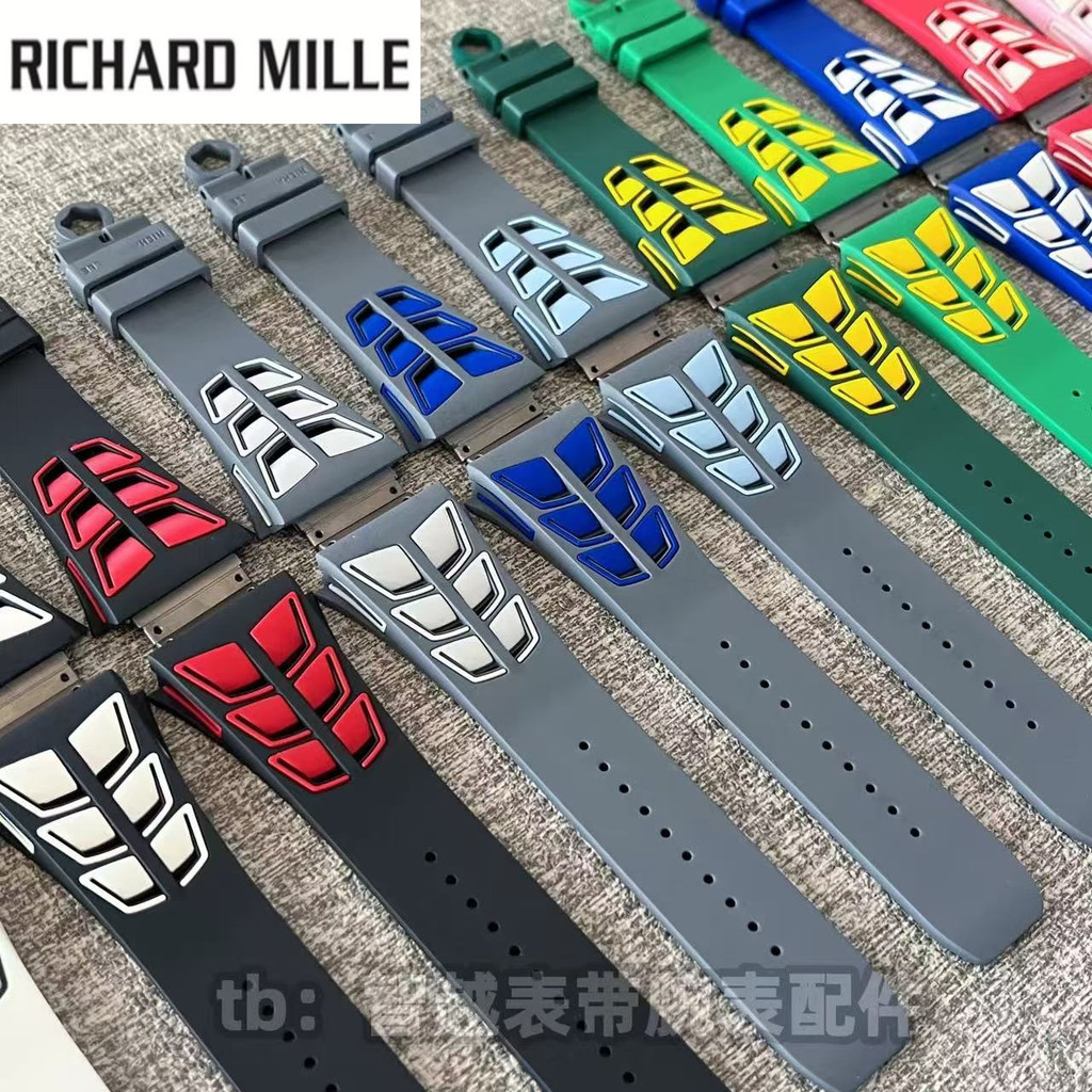สําหรับ Richard Mille RM35-01 RM35-02 RM055 RM030 RM011 – สายยาง FKM พรีเมี่ยมพร้อมข้อต่อหัวเหล็ก – 