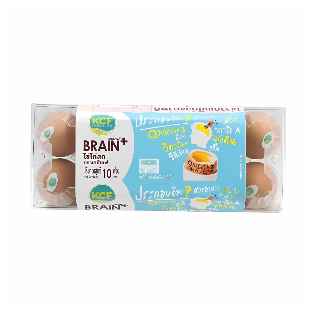 เคซีเอฟ ไข่ไก่เบรนพลัส KCF Brain Plus Eggs Pack 10Egg