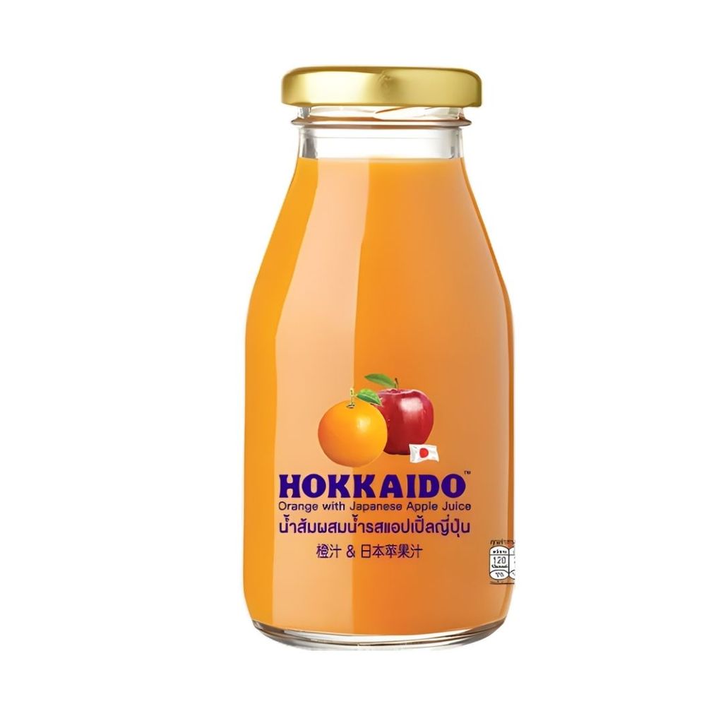 ฮอกไกโด น้ำส้มและแอปเปิ้ลญี่ปุ่น Hokkaido Orange & Apple Japan Juice 250ml.
