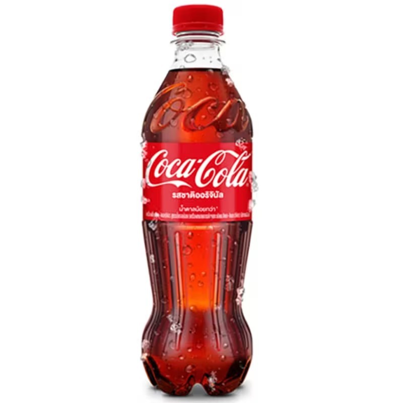 โค้ก น้ำอัดลมรสออริจินัลสูตรน้ำตาลน้อยกว่า Coke Original Less Sugar 500ml.