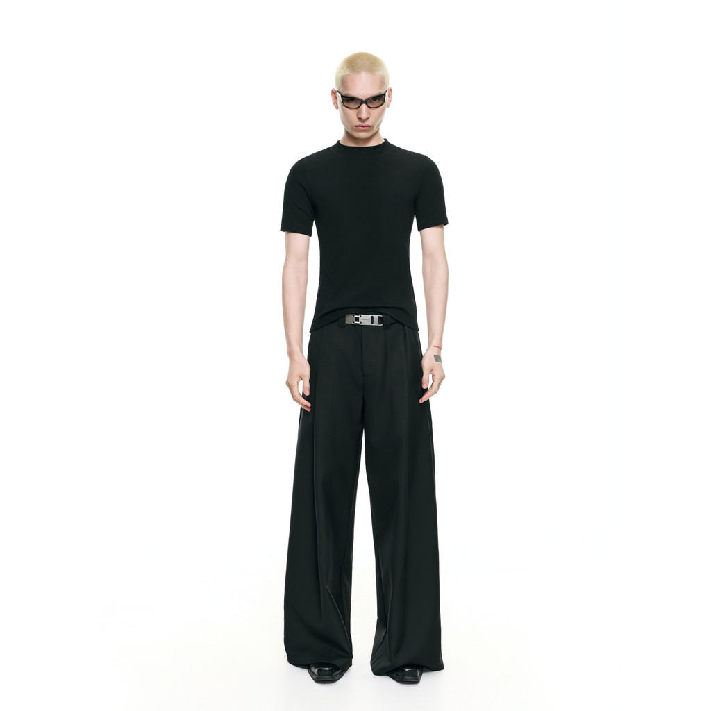 FRKM SCD 26 FS Skin-Friendly Slim-Fit เสื้อยืดแขนสั้นสั้นฤดูร้อนยืดรอบคอแน่น @-