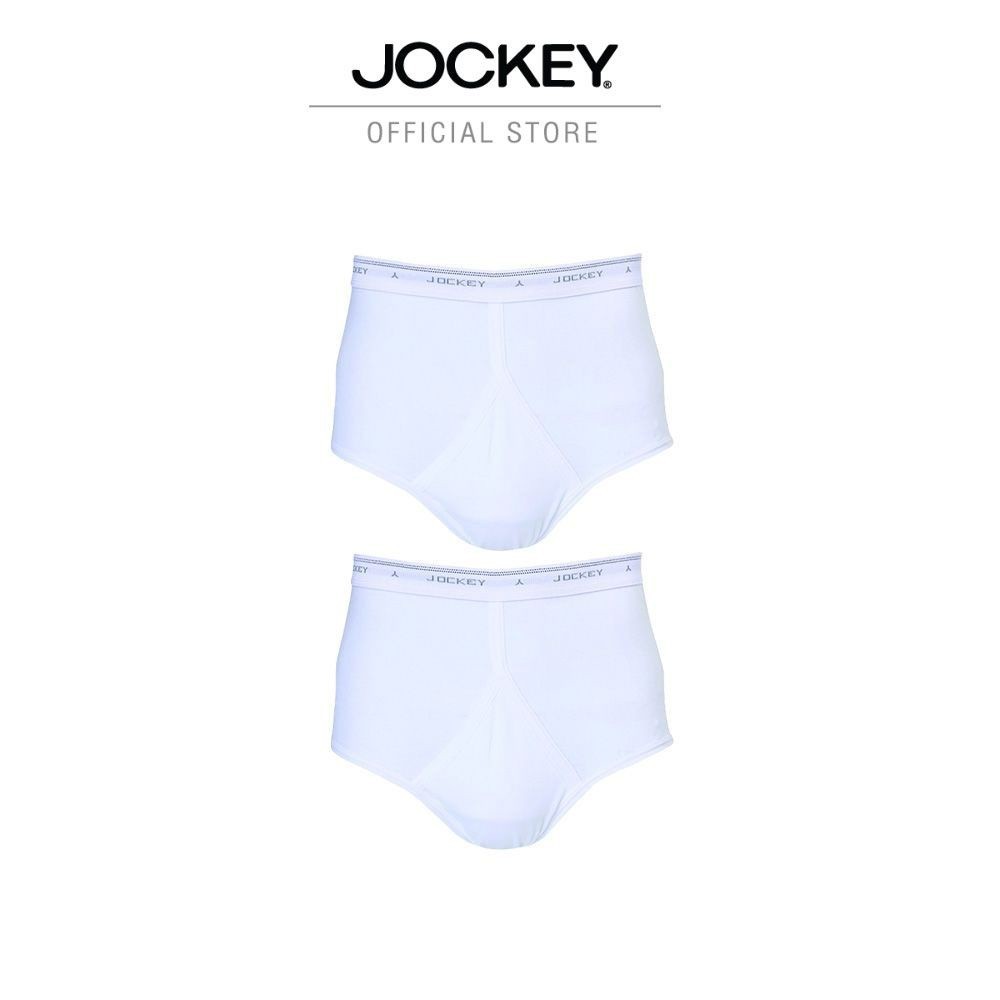 JOCKEY UNDERWEAR กางเกงในชาย รุ่น KU 1017CS FULL RISE BRIEF สีขาว (แพ็ค 2 ชิ้น)