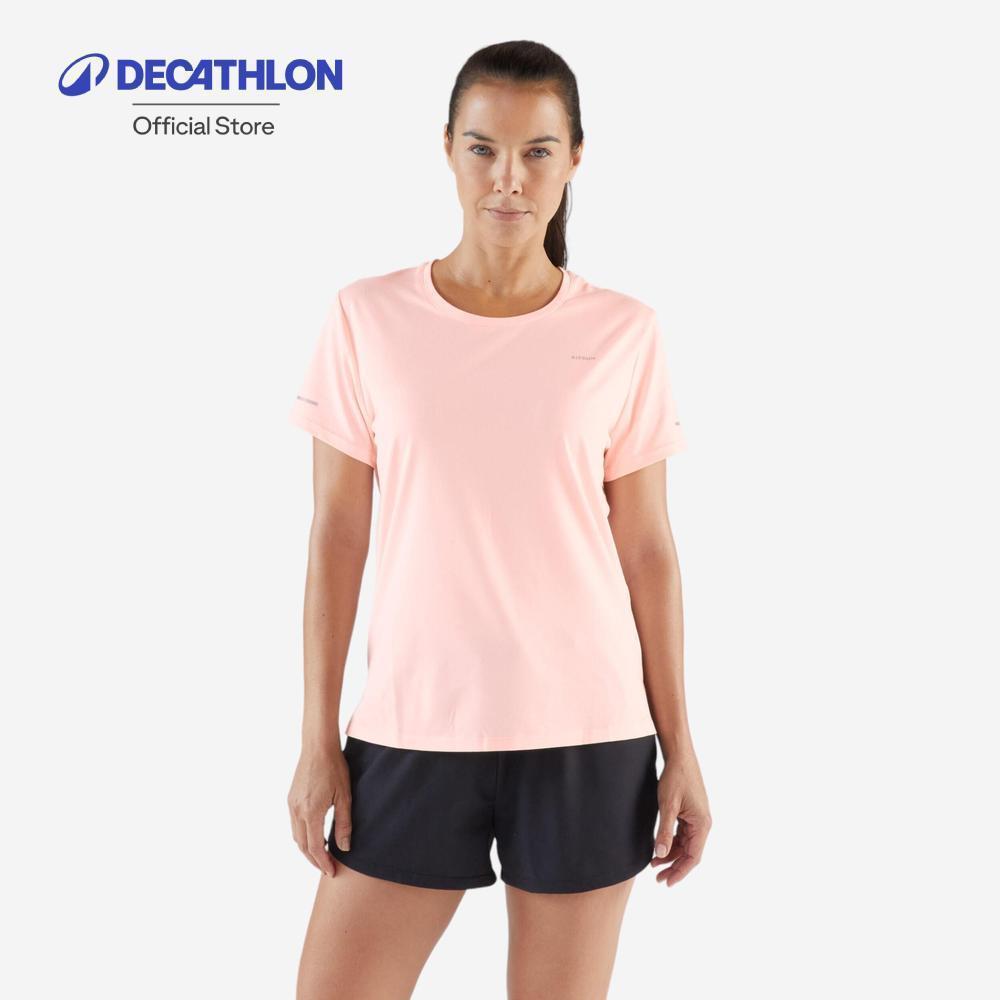 Decathlon Kiprun Run 500 Dry Women'S Breathable Running T-Shirt เสื้อยืดผู้หญิงใส่วิ่ง - Pink