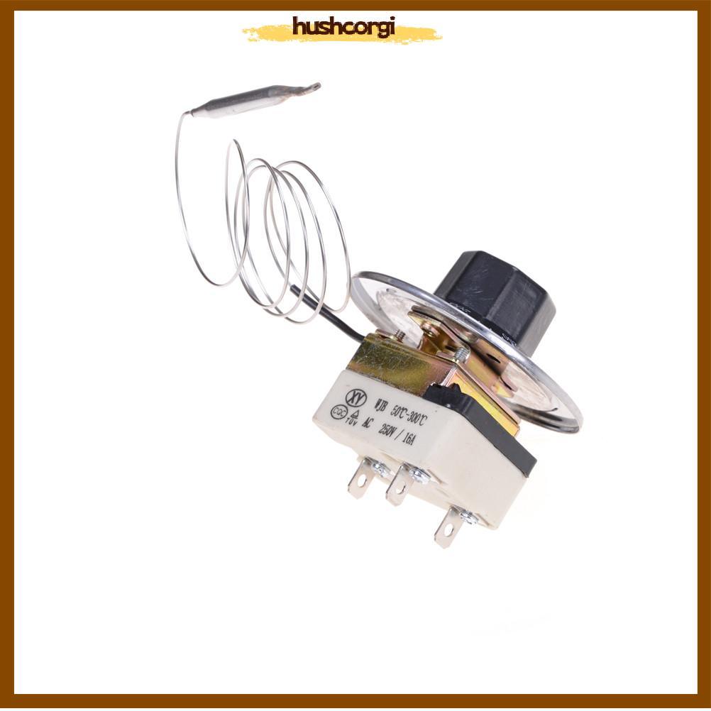 [hushcorgi] AC 220V 16A สวิตช์ควบคุมอุณหภูมิเทอร์โมสําหรับเตาอบไฟฟ้า 50-300C Dial New Stock