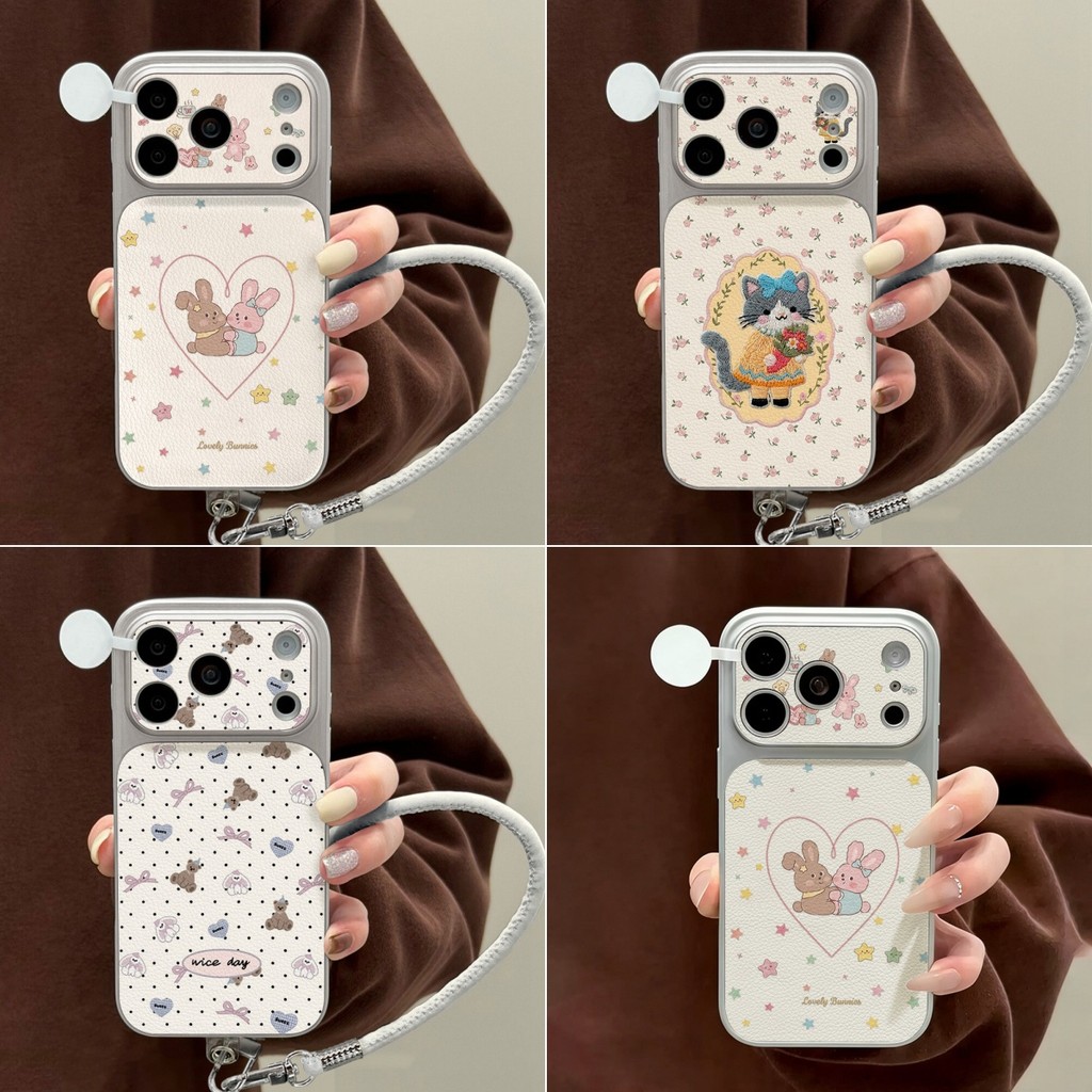 เคสโทรศัพท์ for iPhone 11 17 15 12 Pro Max เคสไอโฟน 13 Air case 14 16 Pro Max เคสไอโฟน11 เคส มีสายคล้องข้อมือ Anti-loss