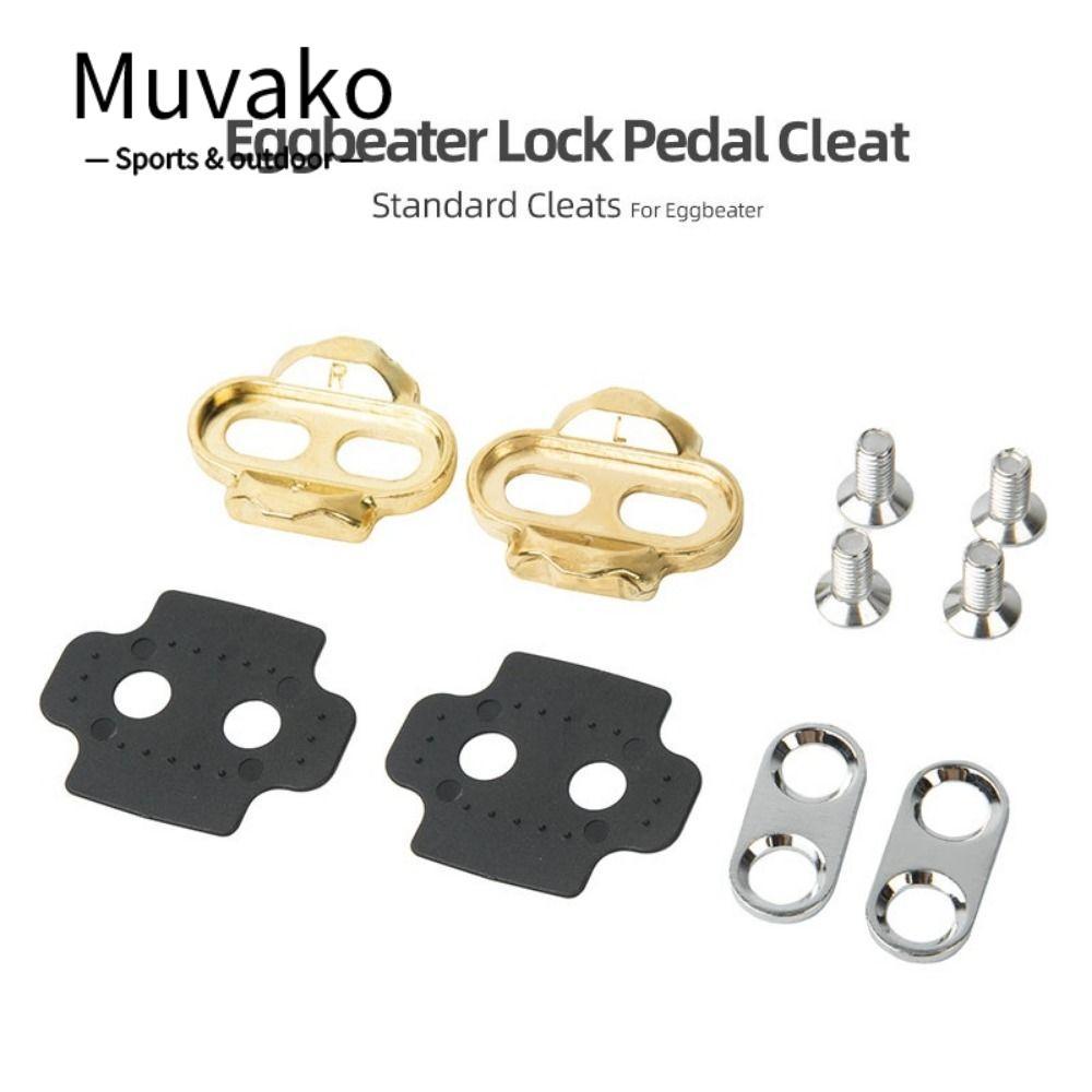 MUVAKO 1 ชุดเหยียบ Cleats, ทองเหลืองสําหรับ Eggbeater Candy Smarty Mallet เหยียบจักรยาน Splint ชุด, สําหรับ Crank Mountain จักรยานอะไหล่ MTB อุปกรณ์เสริมเหยียบล็อคแท็บ