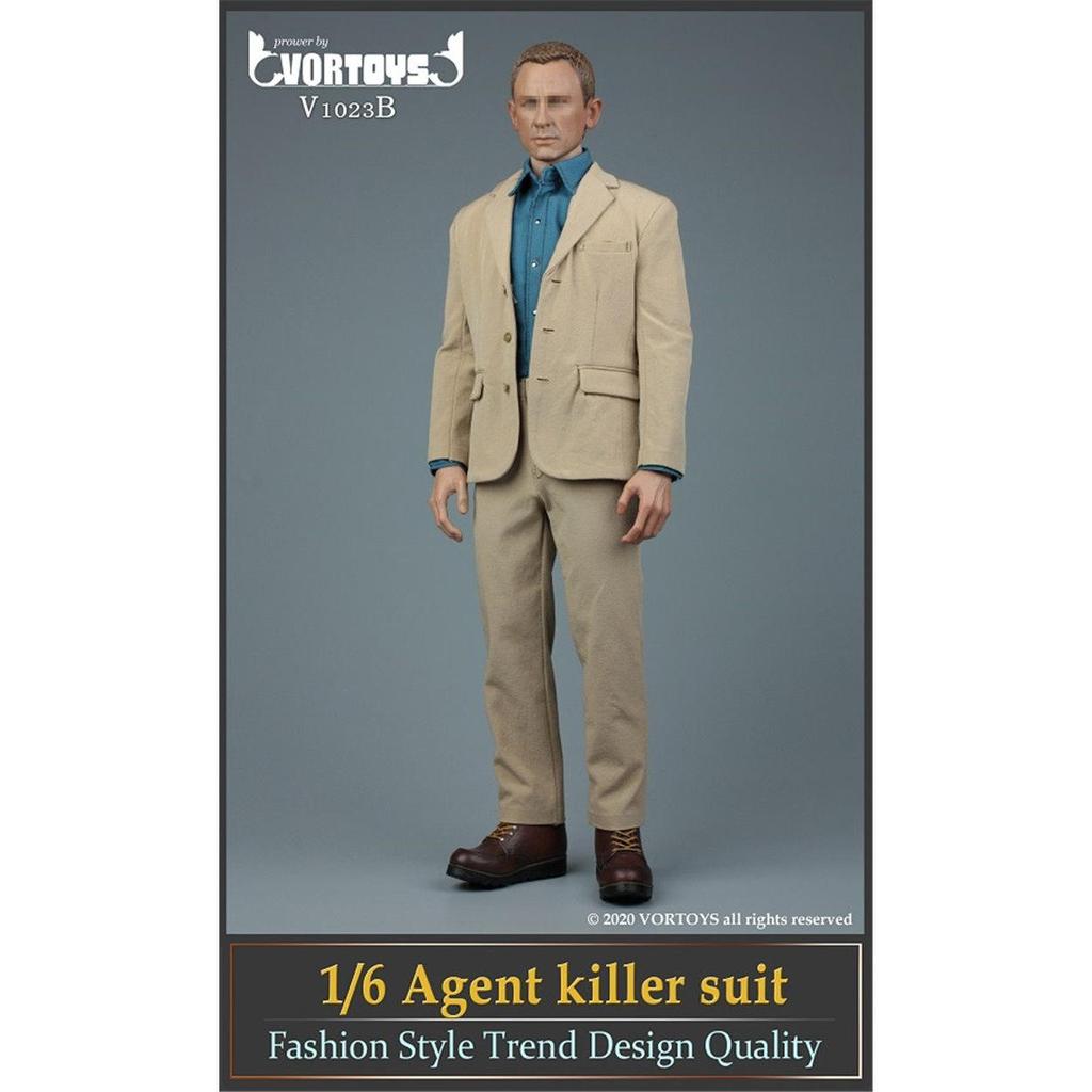 พร้อมสต็อก VORTOYS 1/6 ชาย Agent Suit Suit V1023A สีเทา V1023B สีเหลือง