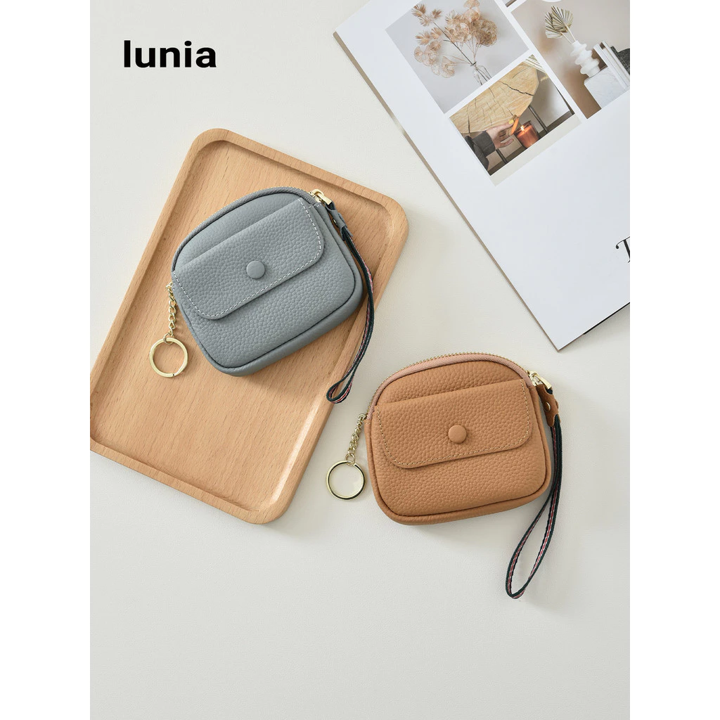 Lunia Original Clutch Bag Cowhide Handle Coin Purse Card Key Drivers License Headphone Lipstick Air Cushion Storage Bag