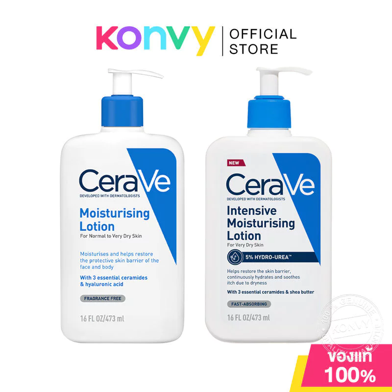 CeraVe Moisturising Lotion เซราวี โลชั่นบำรุงผิวหน้าและผิวกาย 473ml (Moisturising/Intensive Moisturising)