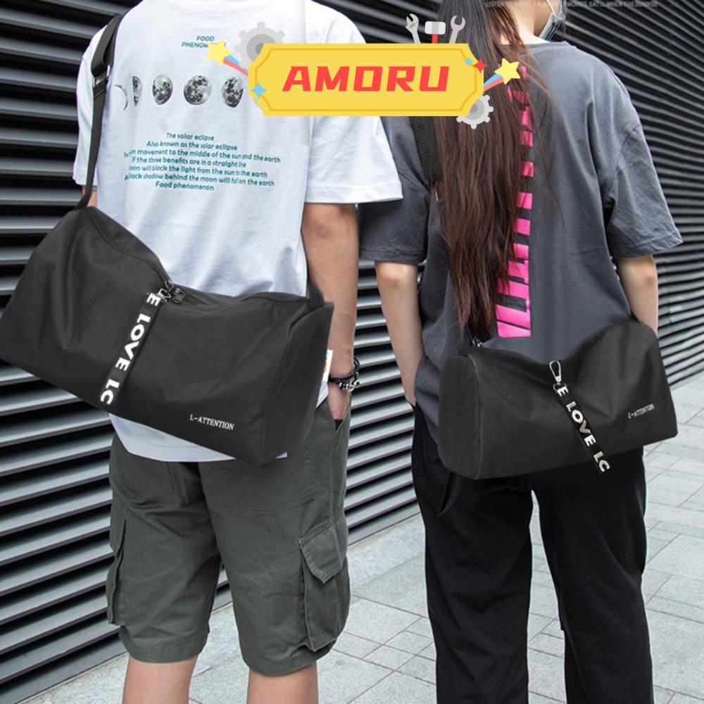 AMOR12U7 Gym Bag, สายรัดปรับได้ Ultralight Storage Bag, 600D Nylon Large Capacity Travel Duffle Bag 