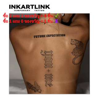 Inkartlink Magic Tattoo ประโยคสั้น ๆ ภาษาอังกฤษสร้างแรงบันดาลใจ สติกเกอร์รอยสักชั่วคราว รอยสักมายากลกันน้ำติดทนนาน รอยสักปลอมยาวนานถึง 15 วัน กึ่งถาวร