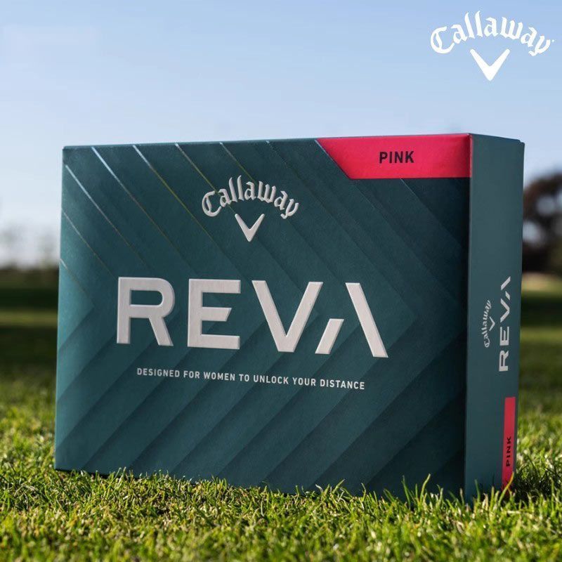2025 สไตล์ใหม่ Callaway Callaway Golf REVA Ladies Two-Layer Ball Double-Layer Golf สีชมพู