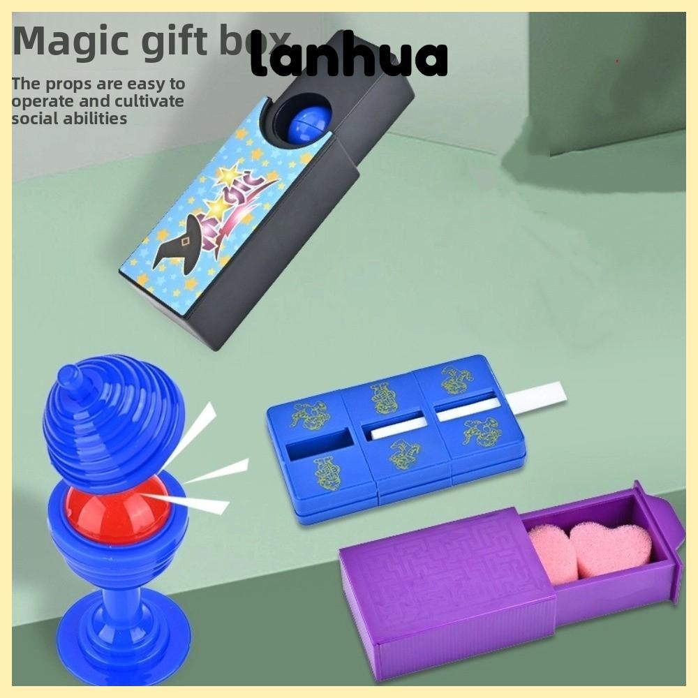 LANHUA Magic Disappearing Box, Trick Performance Mystery Magic Box, Cool Funny Magic Purple Magic Show Props สําหรับของขวัญ
