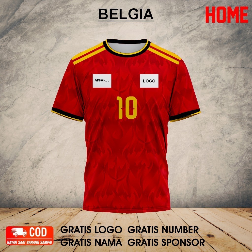 BELGIUM 2026 HOME JERSEY ฟรีชื่อและหมายเลขที่กําหนดเอง