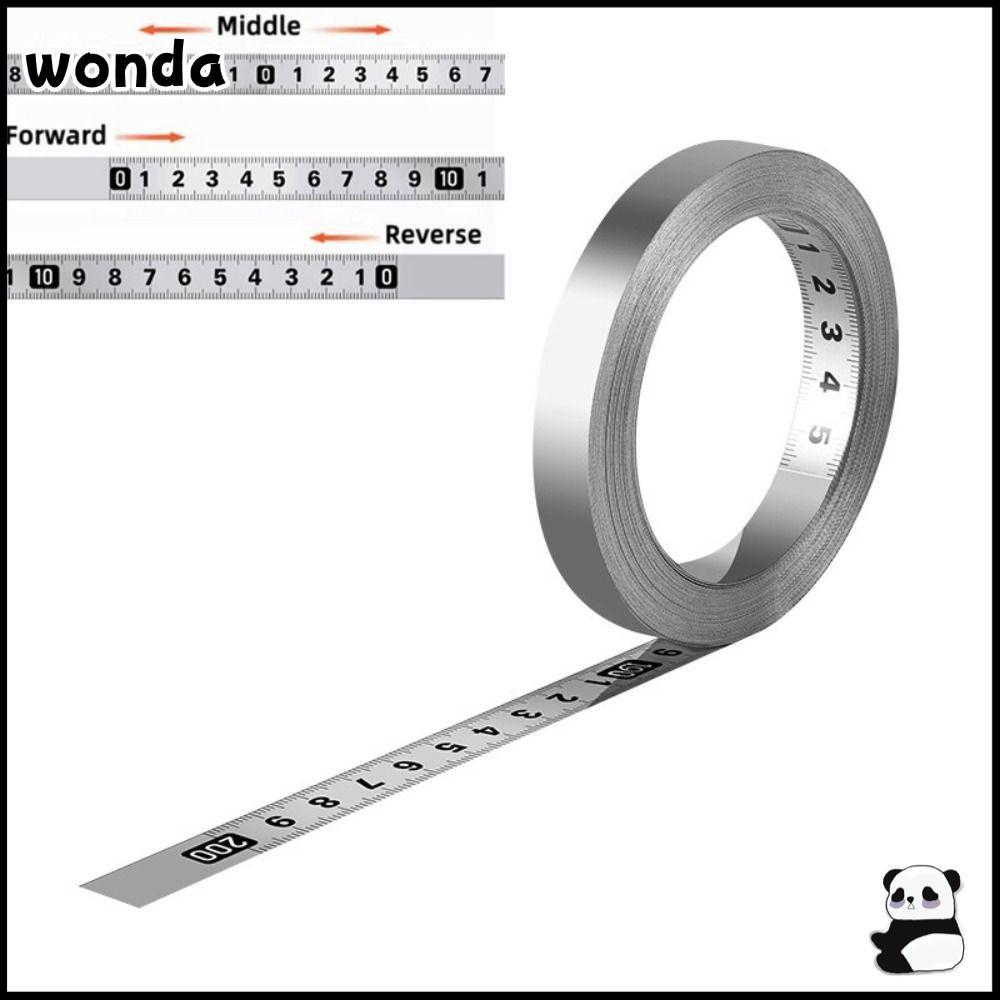 ตลับเมตร WONDA, เทปวัดโลหะกว้าง 12 มม., ไม้บรรทัดเวิร์คบิลแบบมีกาวในตัว 1/2/3 เมตร