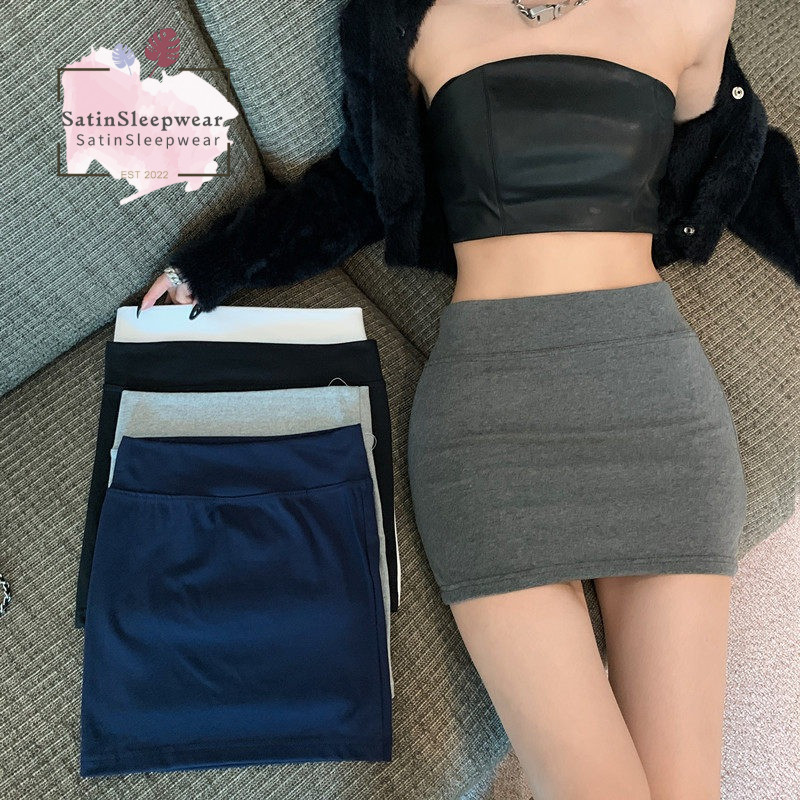 SatinSleepwear💕💕กระโปรงรัดรูปสำหรับผู้หญิง กระโปรงรัดรูปยืดหยุ่นสูง  มีหลายสีให้เลือก ราคาไม่แพง จัดส่งจากประเทศไทย.