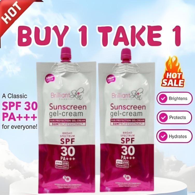 [ซื้อ 1 แถม 1] Brilliant Skin Lightweight SPF30+++ ครีมกันแดดพร้อมป้องกันรังสียูวีและผิวขาวกระจ่างใส