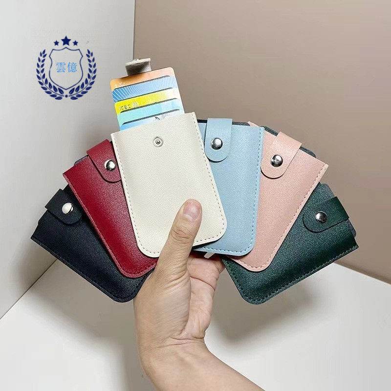 R1HT Multicolor ปกปิดวาดกระเป๋า Multi-Card Slot pu Layered ธุรกิจผู้ถือบัตรหนังหัวเข็มขัดผู้ถือบัตรธุรกิจ
