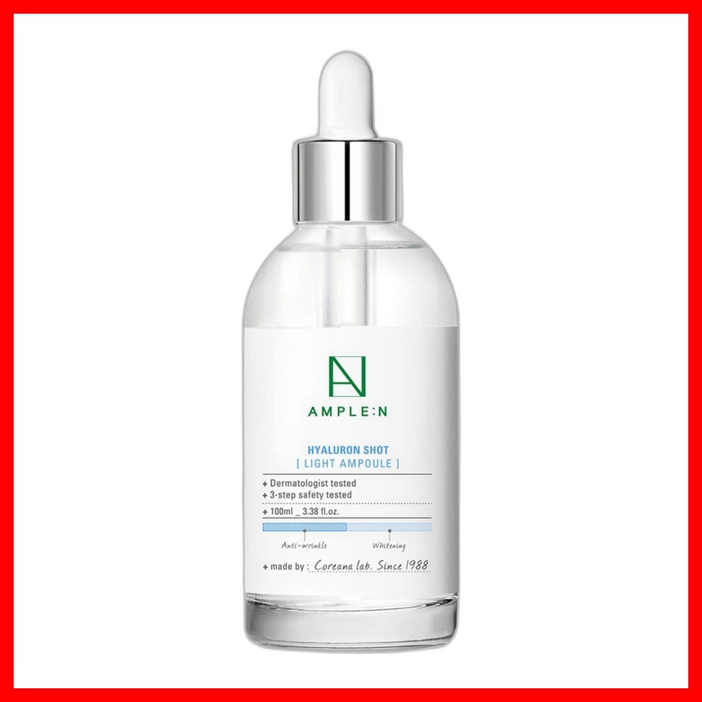 [ample:n] Hyaluron Shot Light Ampoule, 100ml, 1pc / Korean Ampoule / สูตรบางเบา / ของแท้ 100% โดย Se