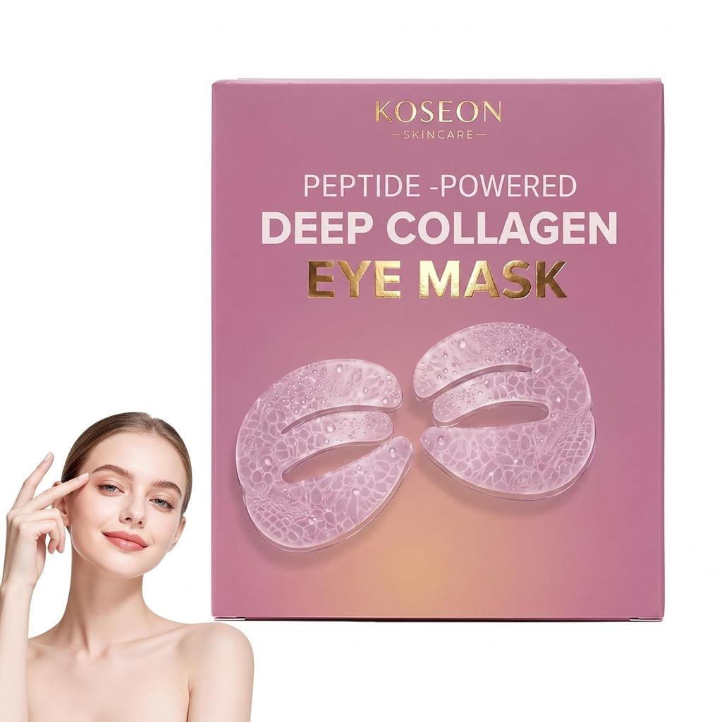 KoseonCollagenEyeMask,Peptide-PoweredDeepCollagenEyeMaskwithCollagenPeptide,UnderEyePatches360°Fit,E