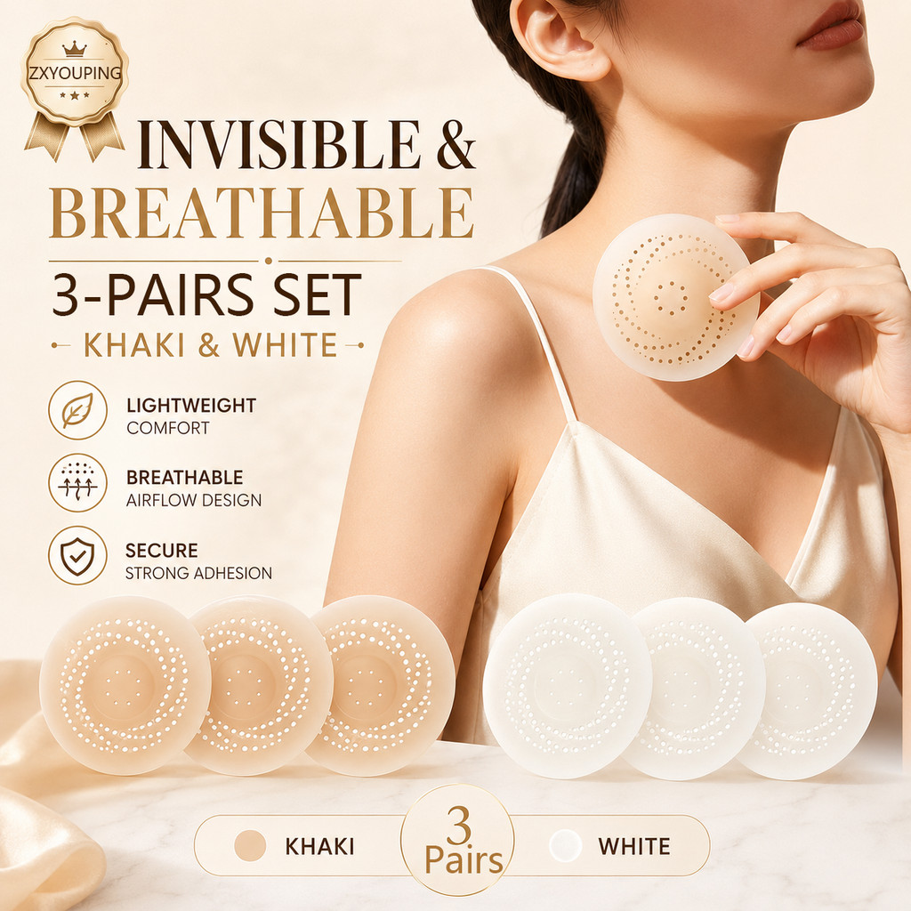 1/3 คู่ซิลิโคนหัวนมสติกเกอร์อัพเกรดBreathable Hole Designผู้หญิงReusableที่มองไม่เห็นWaterProofกาวNipple Cover