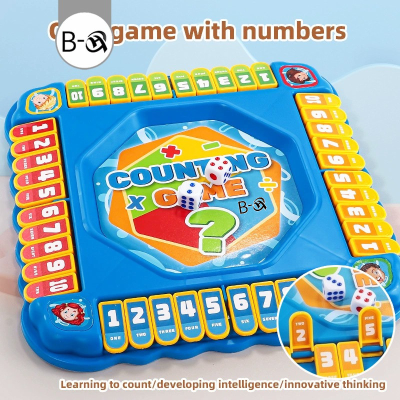 BHQ พลิกตัวเลขเกม ปฏิสัมพันธ์เกม เกมกระดานลูกเต๋า ของเล่นเด็ก ของเล่นเสริมพัฒนาการ