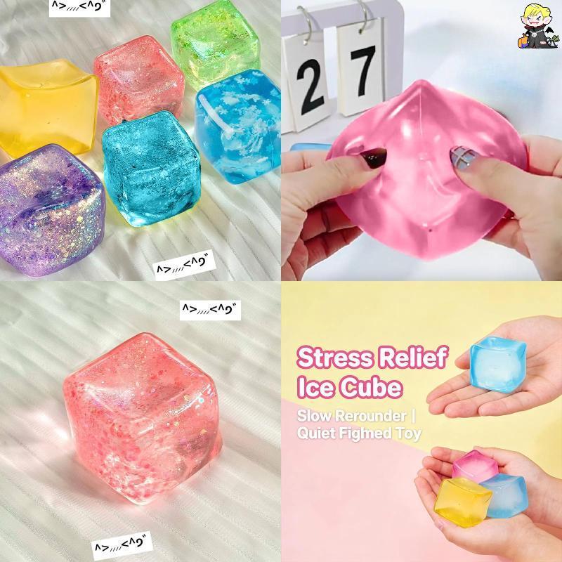 [CLA] Squishy Ice Cube Fidget ของเล่นลูกบอลบรรเทาความเครียดสําหรับผู้ใหญ่เด็กลูกบอลบีบของเล่นของขวัญ [TH]