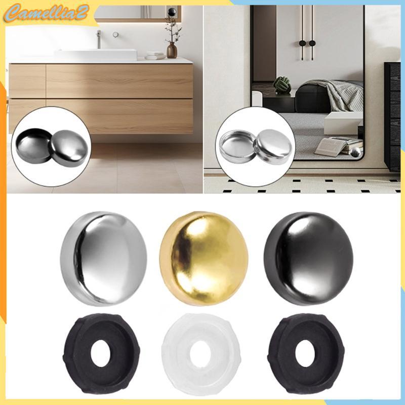 Cam 20 ชิ้นตกแต่งสกรูฝาครอบกระจกสกรูฝาครอบหมวก Fastener Enduring