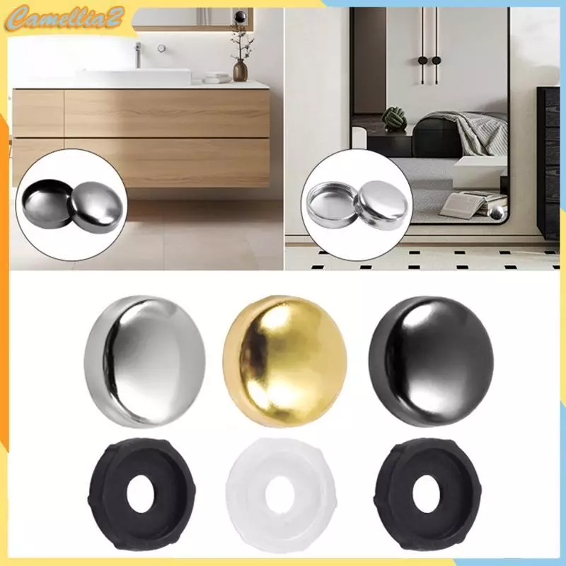 Cam 20 ชิ้นตกแต่งสกรูฝาครอบกระจกสกรูฝาครอบหมวก Fastener Enduring