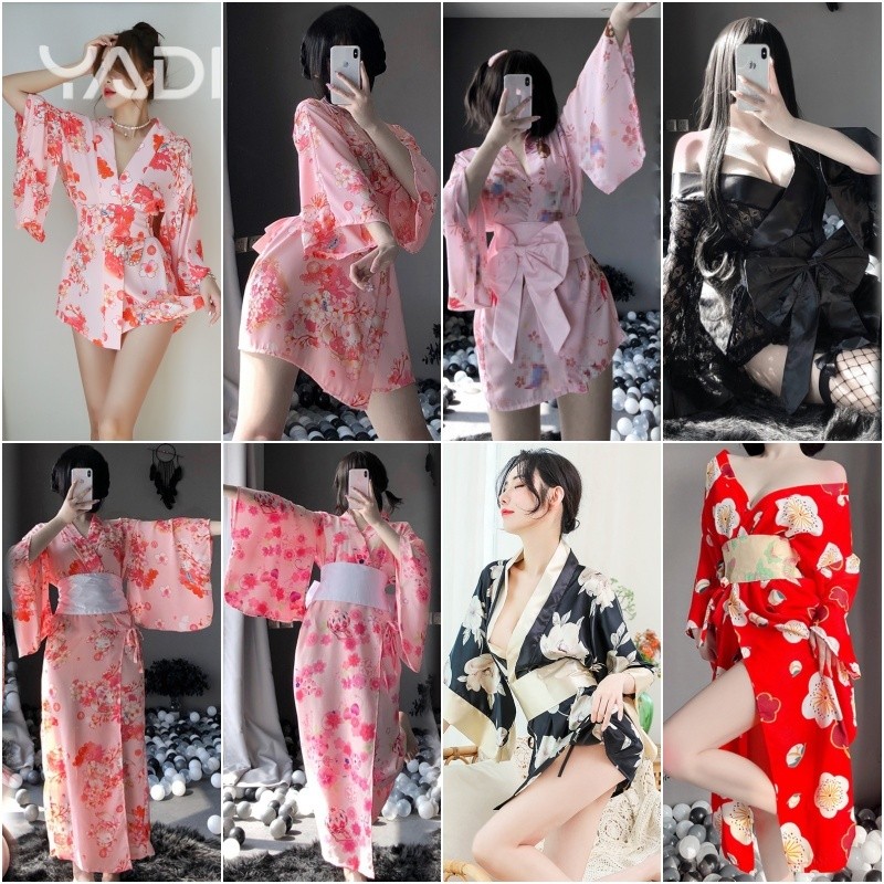 【YADI】ชุดชั้นในเซ็กซี่สไตล์คิโมโน ผ้าชิฟฟอนลายเรโทร ร้อนแรงยั่วยวนสไตล์วินเทจ ใส่สบายไม่จำกัดไซส์ พร้อมส่งของแท้ยอดนิยม