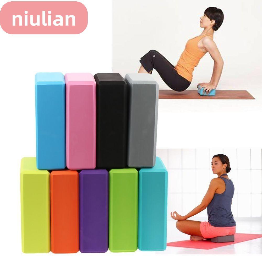 อิฐโฟมยิม NIULIAN, บล็อกโยคะสร้างร่างกายกันลื่น, อิฐพิลาทิส EVA สีอุปกรณ์กีฬา